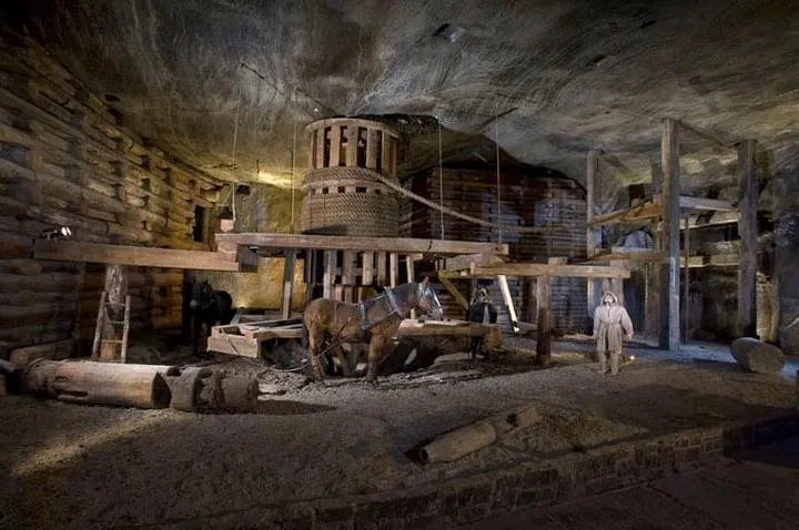 Praca górnika dawniej